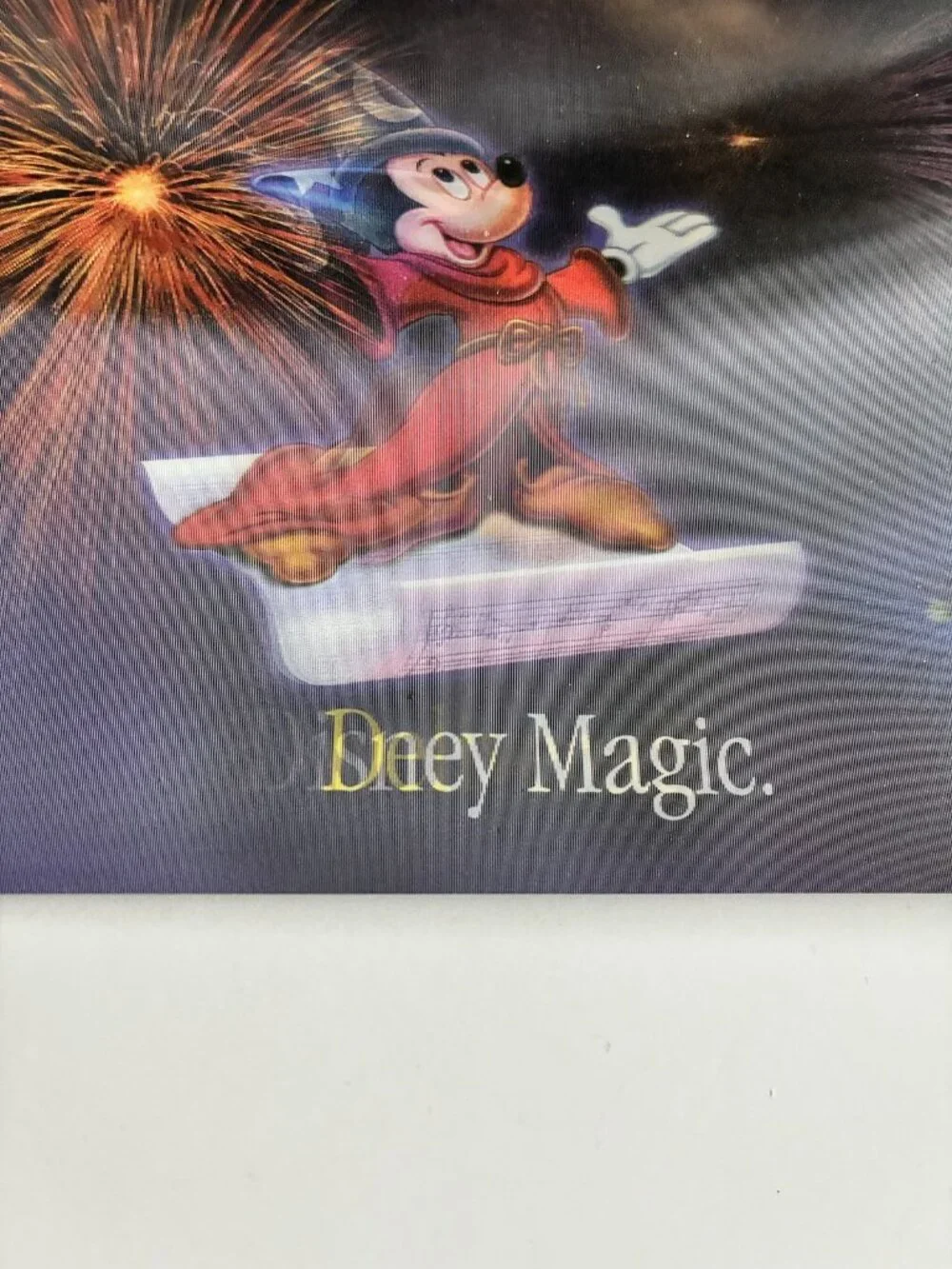 Disney Movie Club Exclusive 3D Lenticular Collector Card Flyer Sorcerer Mickey